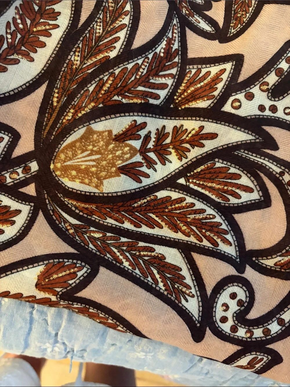 Chico’s Pink Paisley Print Lightweight Scarf